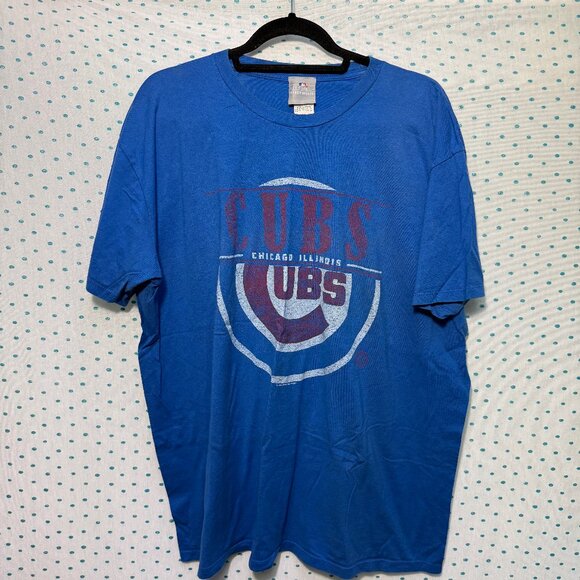 MLB Genuine Merchandise Chicago Cubs Blue Short Sleeve Crewneck T-Shirt - Picture 1 of 3